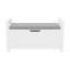 Banc de rangement 36 po avec siège à coussin, couvercle rabattable et charnières de sécurité pour la buanderie