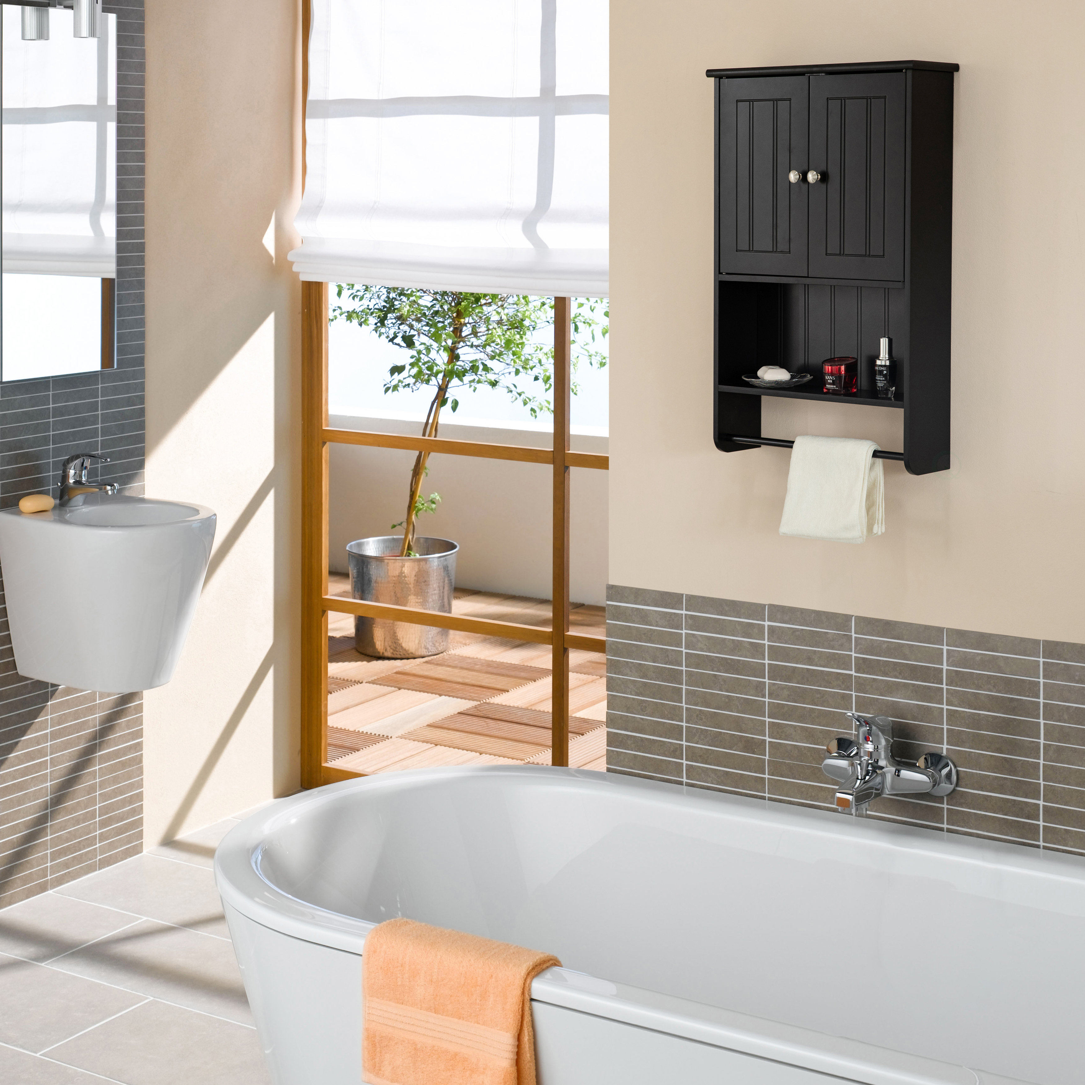 Red Barrel Studio® Codye Solid Wood Wall Bathroom Cabinet | Wayfair