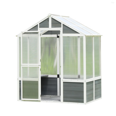 Serre, abri de jardin en polycarbonate pour plantes, serre de 76 po x 48 po x 86 po, serre de jardin pour l'extérieur, serre avec porte d'entrée