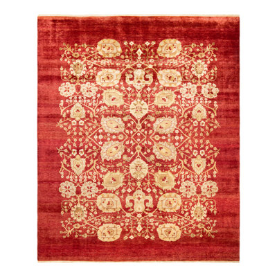 Vencie One-of-a-Kind 8' 1" X 10' 1" 2010s Wool Area Rug in Orange