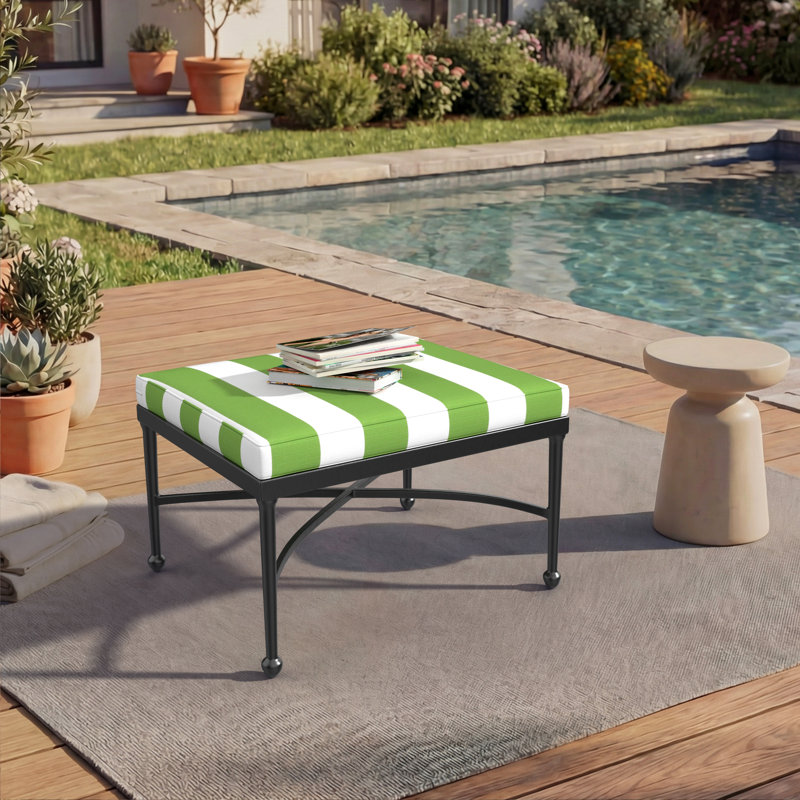 Sunbrella® Outdoor Ottoman Seat Cushion, 23" W x 19" D, Refuge Garden