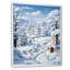 «White Winter Village Landscape II - Forest», art mural-2081400755-2114786732