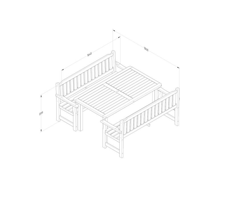 6 - Person Wood Patio Dining Set with