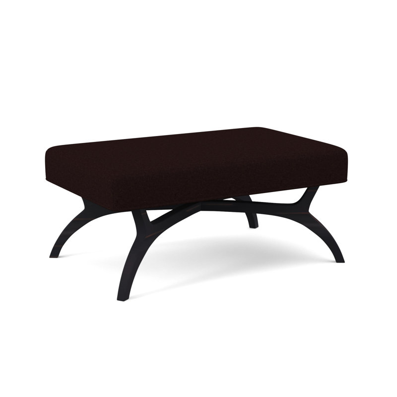 Ansel Upholstered Bench, Vintage Ebony, Stepping Stones Ivory