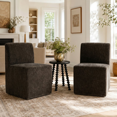 Fauteuil d'appoint rembourré avec roulettes Danielson