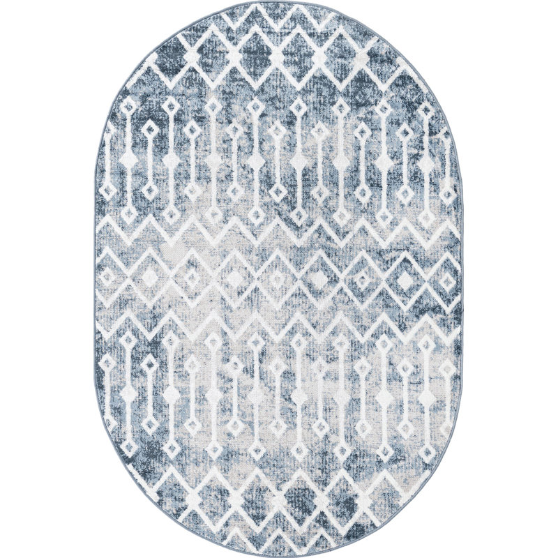 Moroccan Indoor Rug, Oval 4' x 6'