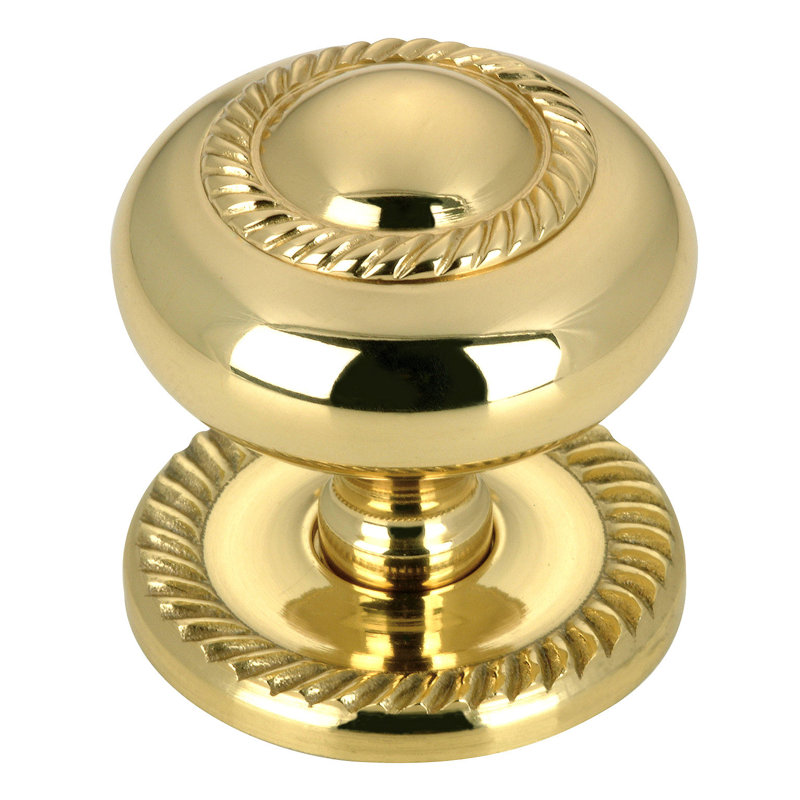 Expression 1 1/2" Diameter Mushroom Knob, Hollow Brass