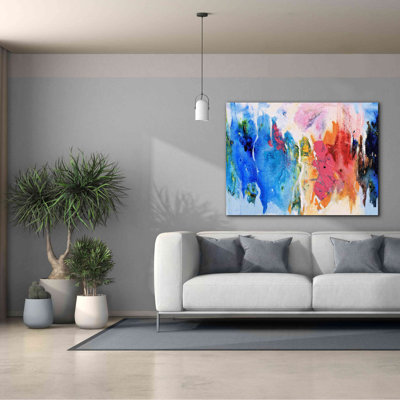 «Abstract Composition 14» par Christov Art, estampe numérique sur toile, 34 po x 26 po