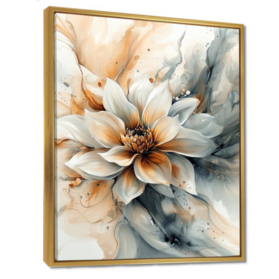  «Modern Twist Of Dahlia Flower IV - Dahlia», reproduction d'art encadrée