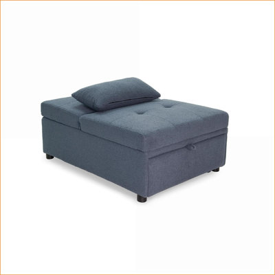 Sofas, Convertible Sleeper Sofa Chair for Small Spaces | Sherpa | Blue Gray