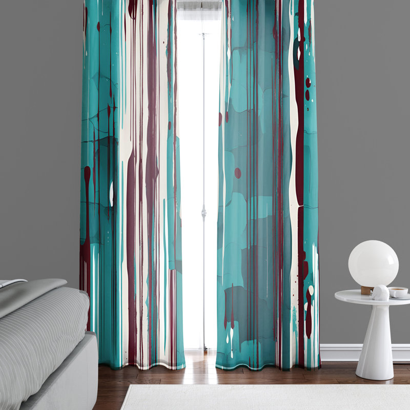 Paire de rideaux semi-transparents en polyester Gorgia, L 20 po x L 52 po