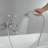 2 Handle Wall Mounted Clawfoot Tub Faucet-97567326