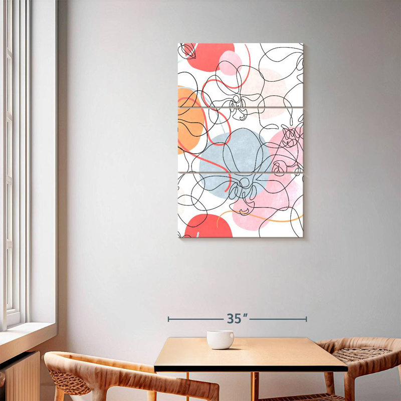 Avery Orchids Line Abstract, 57" H x 36" W