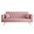 71 inch convertible love seat sofa, American retro pink velvet, suitable for small living room, bedroom, office-1710909973-1736278763