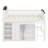 Modern Loft Bed with Storage Cabinet, Wardrobe and LED-765760055