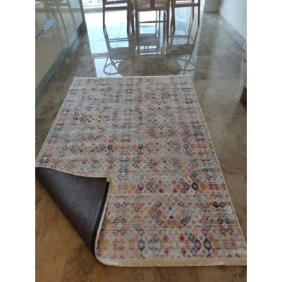 Mathai Performance Washable Moroccan Indoor / Outdoor Rug