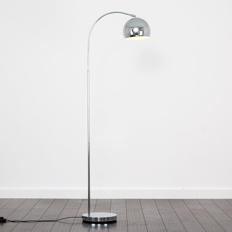 153.5cm Silver Arched Floor Lamp