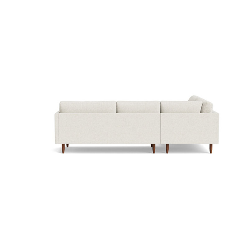 Skinny Fat Sectional, Velvet - Beige, Left Hand Facing