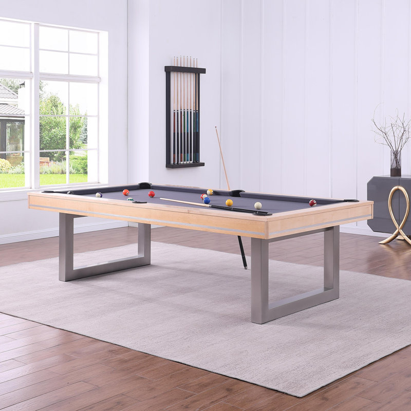 Table de billard en bois massif Harmony, 8 pi, Chêne Naturel, Mauve résistant à l'eau