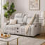 Causeuse inclinable manuelle avec centre Reny, base DEL, gris clair