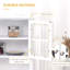Élégant buffet avec huche, armoire de rangement pour garde-manger avec porte en verre encadrée et espace pour micro-ondes
