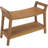 Patented Asia Ascend Estate Teak Shower Bench with Shelf