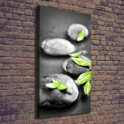 Leaves of Zen Stones - Wrapped Canvas