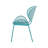 24.23"W X 25.63"D 33.76"H Teal Iron Shell Chair - Mesh Seating, Angled Legs For Outdoor Stylish Seating Chairs With Silhouette, 25.63" D 33.76" H