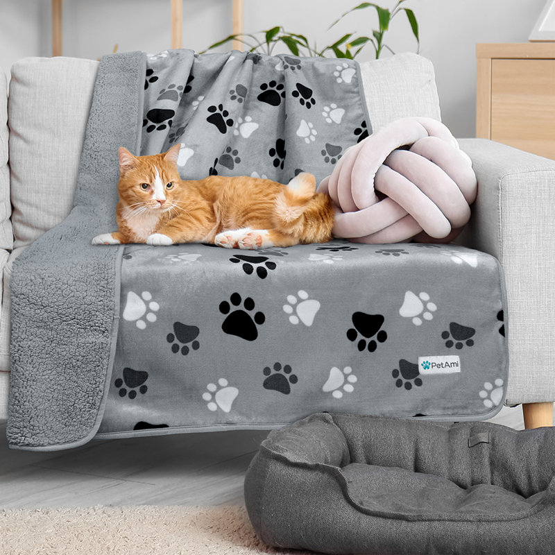 Polyester polaire gris patte, 40 po x 60 po