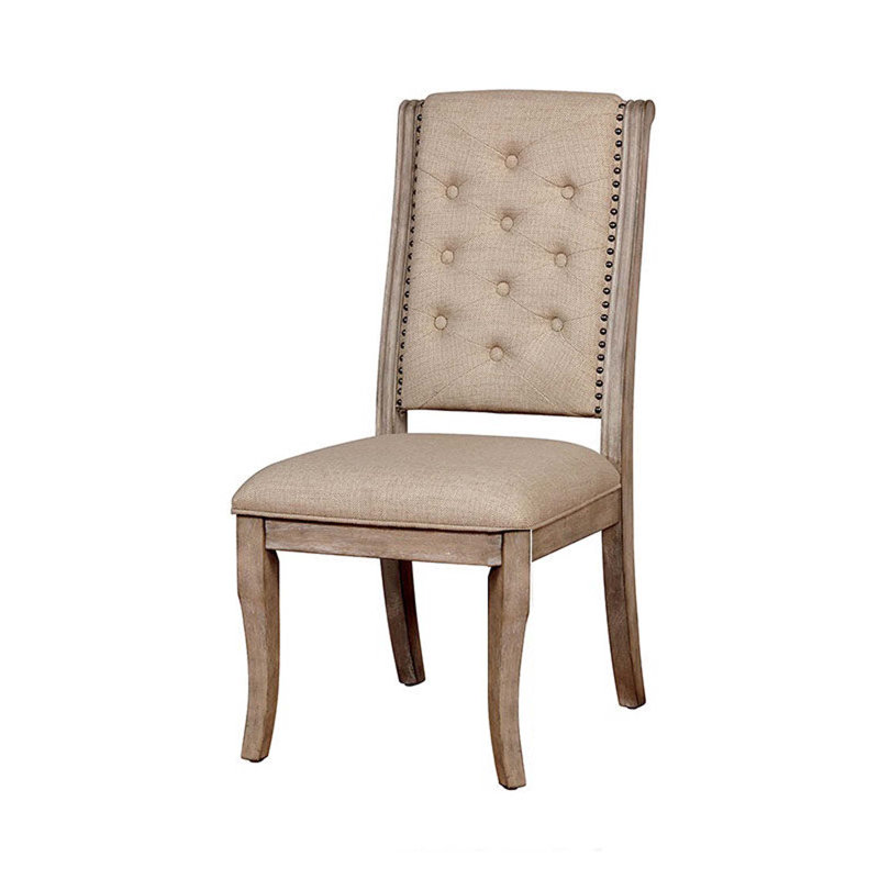Ensemble de 2 chaises de salle à manger Natural Rustic Tone