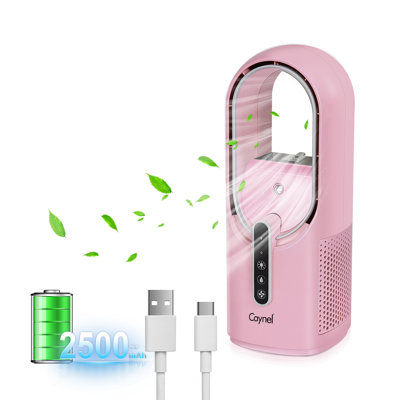 CAYNEL 11.8 Inch Portable Bladeless Desktop Personal Fan