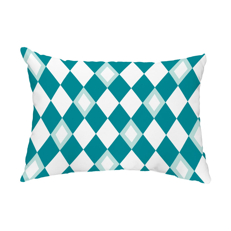 Housse et insert de coussin rectangulaire intérieur / extérieur Harlequin, bleu