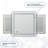 AQUADOM Daytona 60" W x 36" H x 1" D, LED Wall-Mount Mirror for Bathroom with 3 Color Temperature Light, Touch Control, Dimmer and Defogger, Digital Clock-1470119095