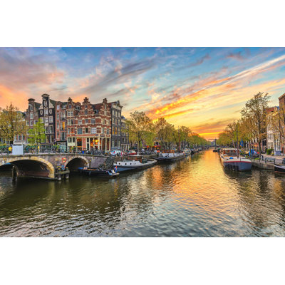 Myrtletown Amsterdam Sunset City par - Photographie de toile tendue