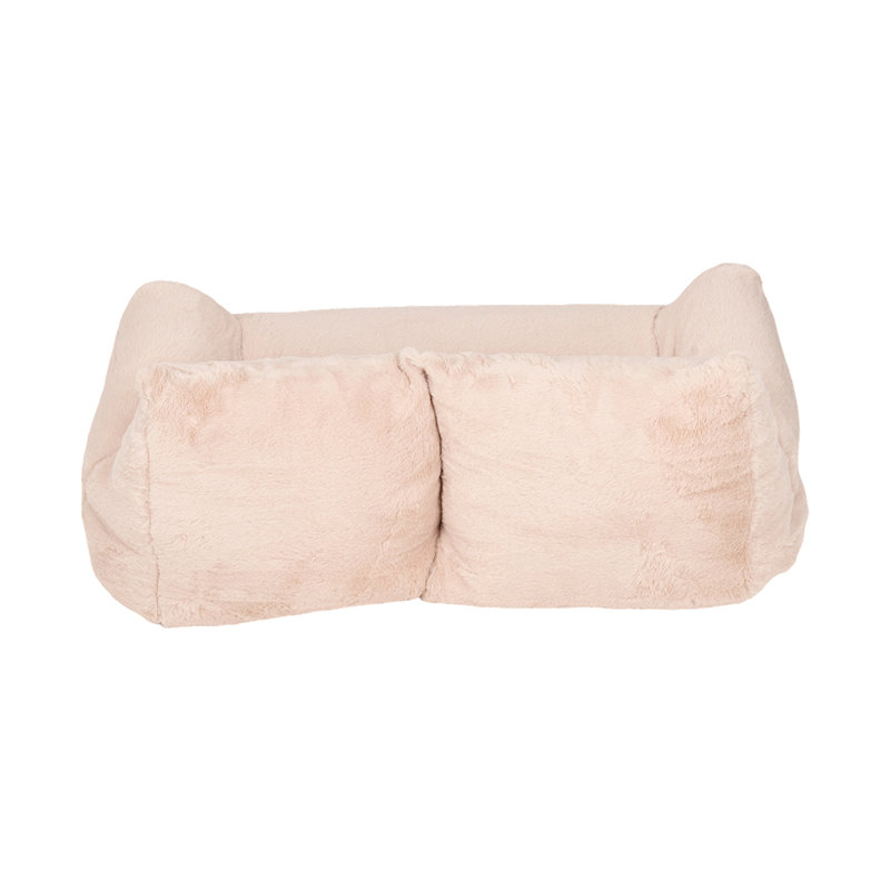 Fleece Nest Pet Bed, Brown, 28cm H x 69.5cm W x 42.5cm D