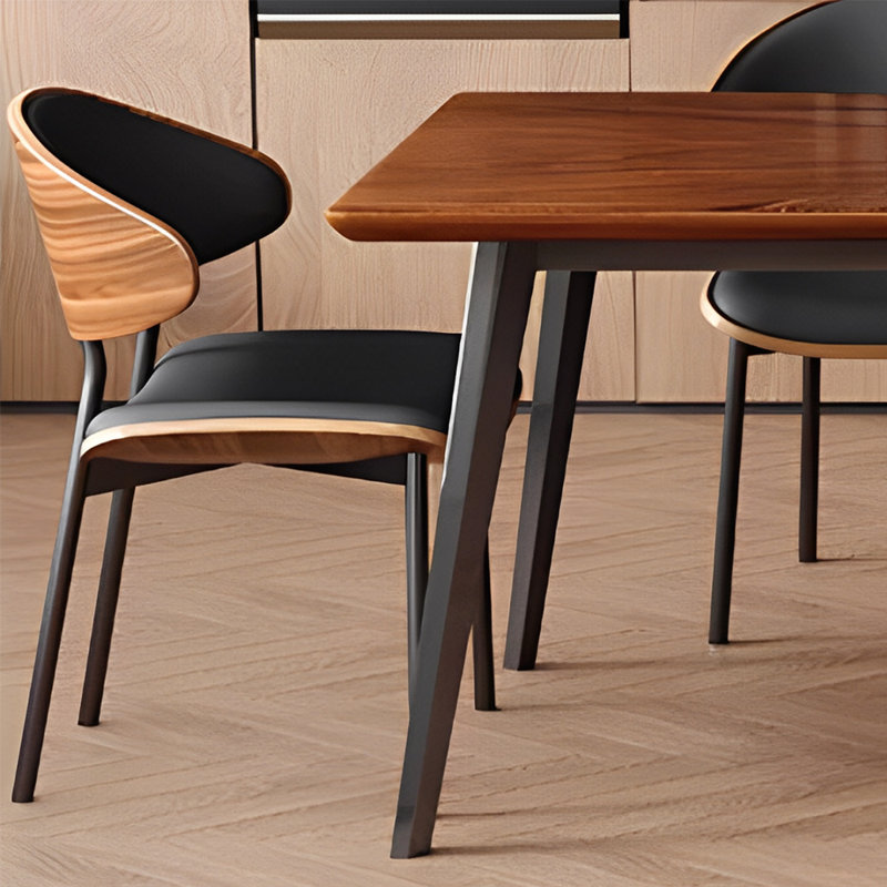 Modern simple rectangular dining table sets, 29.92"H x 70.86"L x 35.43"W