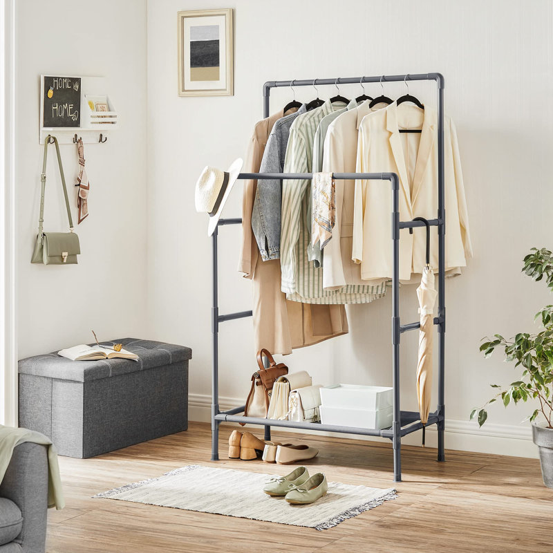 Meachum 83cm Clothing Rack, Gray
