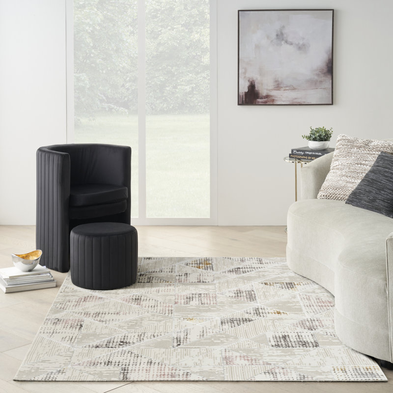 Swader Geometric Area Rug, Rectangle 160 x 221cm
