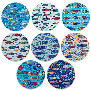 Ceramic Round 72 Piece Coaster Set