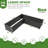 2-pack Gray Metal Rectangular L-shaped Raised Garden Bed Planter Box For Planting Vegetables (74 In. L X 74 In. W X 18 In. H)-1999799439-1999799474