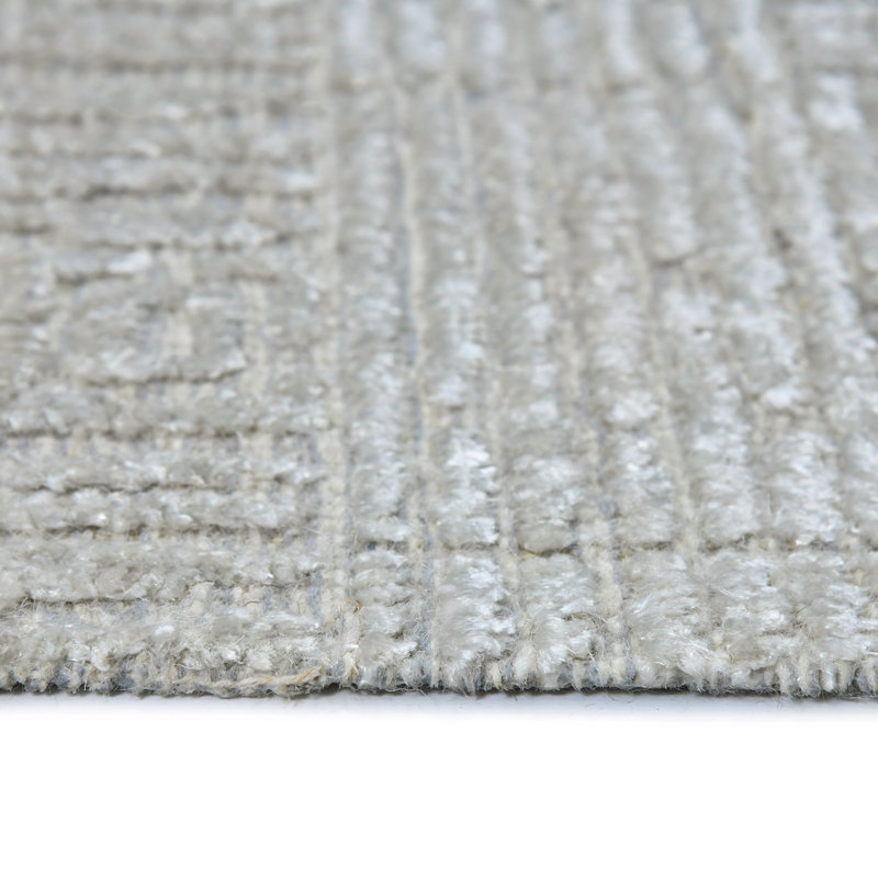 Tapis gris noué à la main Halesite, Rectangle 2 pi x 3 pi