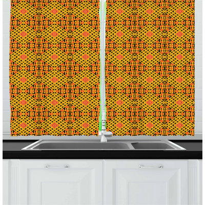 Geometric Tailored Kitchen Curtain