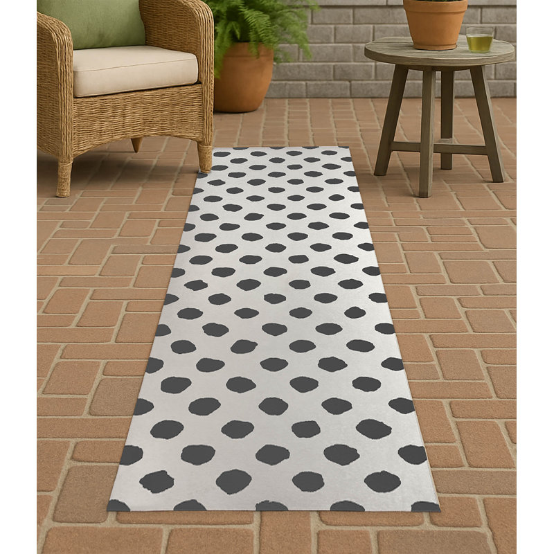 Tapis d'extérieur à gros pois antidérapant, Tapis de couloir 2 pi 6 po x 8 pi