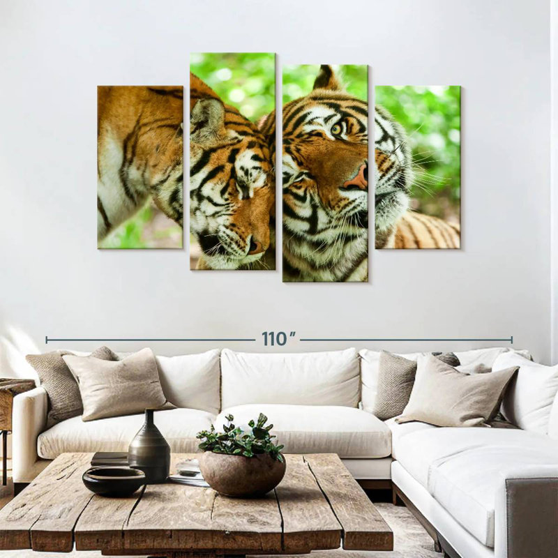 Loving Tigers, 54" H x 84" W