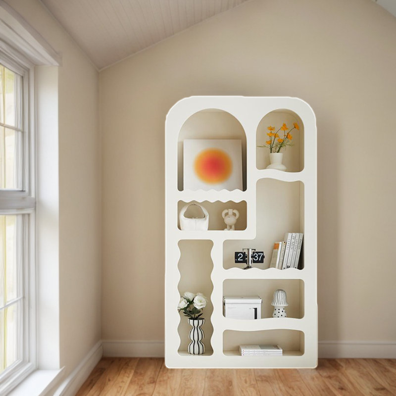 Geometric Bookcase, (4 Shelves) 51.18" H x 29.52" W x 11.81" D