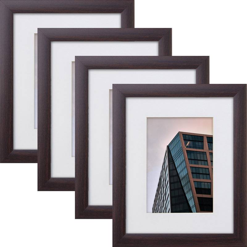 Torra Black Matte Picture Frame - Set of 4 with Mat, 20" x 24" Matted to 16" x 20"
