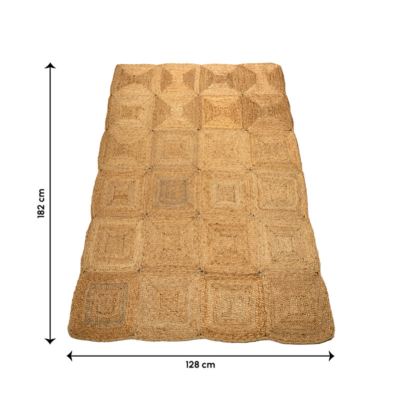 Tapis géométrique tissé à la main