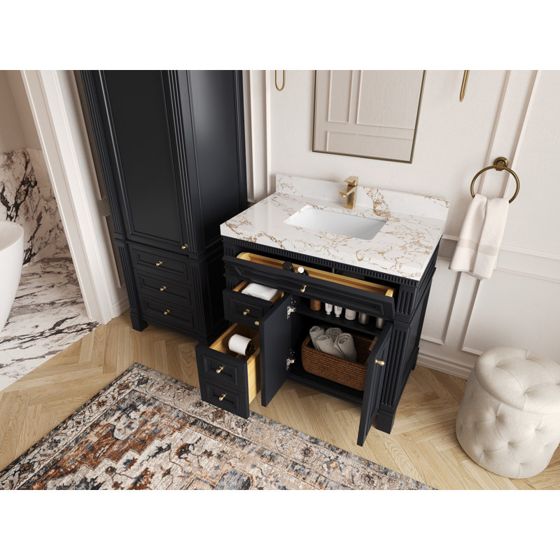 Gallipolis X P 22 po De salle de bain D Quartz, Brun Viola