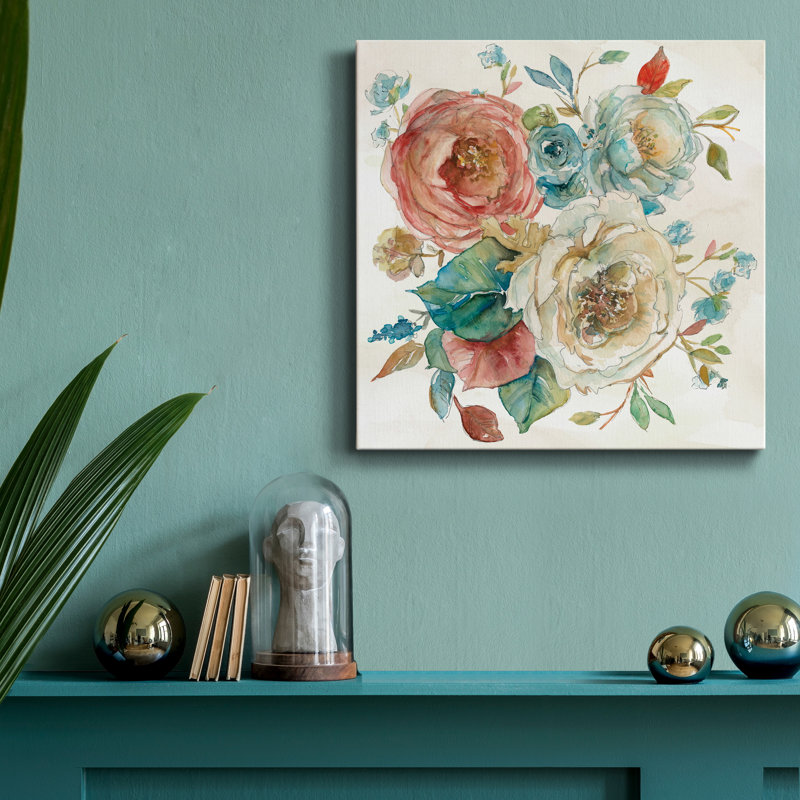 «Rose Garden I», reproduction d'art sur toile tendue, H 16 po x l 16 po x P 1 po