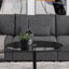 Fauteuil Janellen rembourré à peine noir